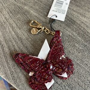 BRAHMIN Sangria Melbourne Butterfly Keyfob Tassel Purse Charm NWT  🦋